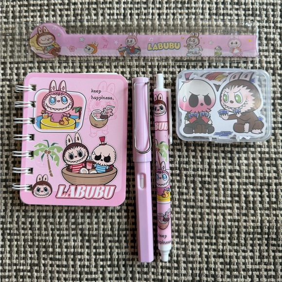Unbranded | Office | Labubu Set Of Ruler Notebook Pencil Pen Stickers ...